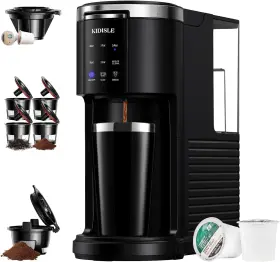 Cm9429d Kidisle Single Serve Coffee Machine 3 In 1 Pod Maker For K Cup Pods And Black