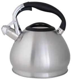 Kitchen Details 633125035499 Stainless Steel Whistling Tea Kettle Stovetop 14 Cup 3.6 Quart Satin