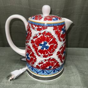 Kitchen Lg-rw12wt Lidia S Electric Kettle W Floral Design 1000 Watt #lg-rw12wt - Clean