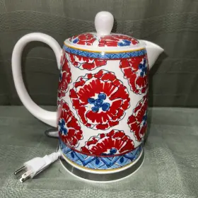 Lg-rw12wt Kitchen Lidia S Electric Kettle W Floral Design 1000 Watt #lg-rw12wt - Clean