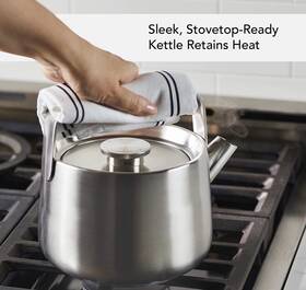 Kitchenaid 051153485626 Tea Kettle Brushed Stainless Steel 1.9 Quart 1.8 L New Open