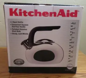 Kitchenaid 051153516313 Kitchen Aid 2 Quart Whistling Tea Kettle Stainless Steel Nib