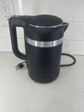 Kitchenaid Kek1585bm Design Matte Black 1.5l Jug Electric Base Lift And Serve Kettle