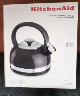 Kten20dbob Kitchenaid 2 Quart Porcelain Enamel Stovetop Kettle Kten20 Onyx Black