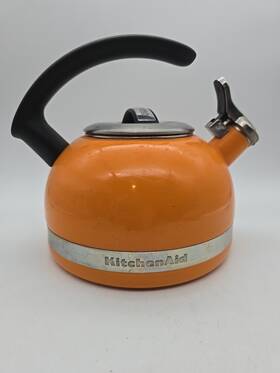 Kitchenaid Kten20sbdo Mandarin Orange 2 Quart Kettle Stainless Steel C Handle Rare
