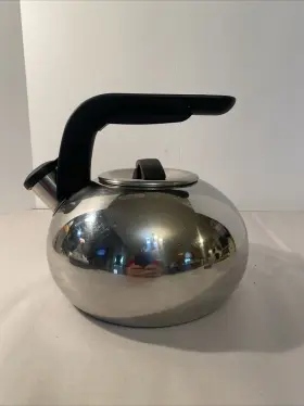 Qq10c Kitchenaid 2 Quart Stainless Steel Whistling Kettle Teapot Vintage