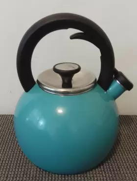 Qqq12q Kitchenaid Kitchen Aid 2 Quart Whistling Teakettle Porcelain Enamel Teal