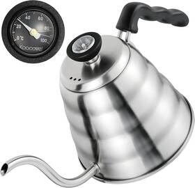 Koocovel Kc2310 Pour Over Coffee Maker 1.2l/40oz Stainless 1.3 Quarts Polished Silver