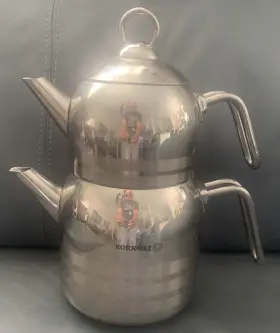 A091 Korkmaz Astra 18/10 Stainless Steel Turkish Teapot Team Induction Compatible