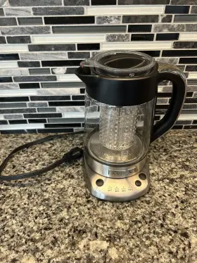 Fl70 Krups Electric Glass Kettle With Heater Tested/working