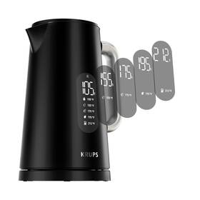Krups Msj8478 Smart Temp Electric Kettle 1.7l 5 Settings Digital Display Cordless