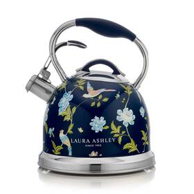 Laura Ashley Vqsbnk057lan Vq Elveden Navy 3l Stainless Steel Tea Kettle Stovetop Whistling Teapot For I
