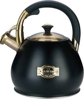Lazneyru 445053947989 Tea Kettle Stovetop Whistling Teapot 3quart Pot Stainless Steel Teak