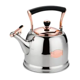 Ll02-gold Lazneyru 3.0 Quart Stainless Steel Tea Kettle Heat Proof Ergonomic Handle Stovetop Teapot