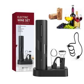 Lcqsheng Vbgs-kp1-361901 Electric Wine Opener Rechargeable Bottle Black
