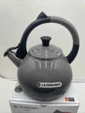 40107014440005 Le Creuset 1.6 Quart Enamel On Steel Oolong Kettle Oyster