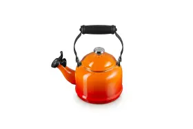 40113210090241 Le Creuset Demi Tea Kettle Enamel On Steel 1.25 Quart Flame Metal Finishes
