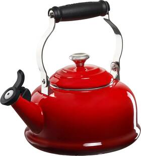 Le Creuset 445041026023 1.7 Quart Whistling Tea Kettle Enamel On Steel Cerise Finish