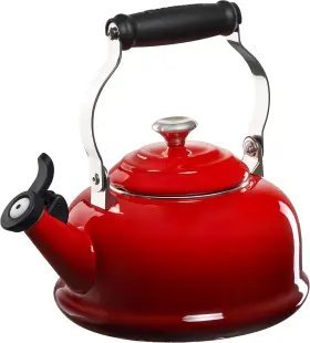 Le Creuset 445041026023 1.7 Quart Whistling Tea Kettle Enamel On Steel Cerise Finish