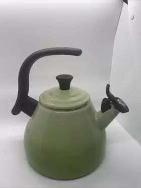 Le Creuset 630870102766 Inch Rosemary 1.6 Quart Enamel-on-steel Whistling Chrysenth Tea Kettle Nwt