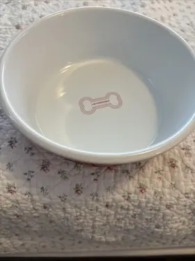 Eep100b-16214 Le Creuset Nwt Enamel On Steel Medium Dog Bowl 4 Cups Red 7 Inch