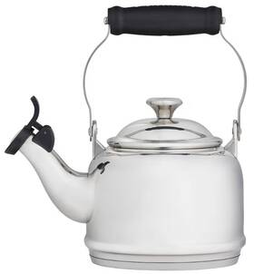 Le Creuset N22037 Whistling Tea Kettle With Metal Finishes 1.7 Qt. Stainless Steel