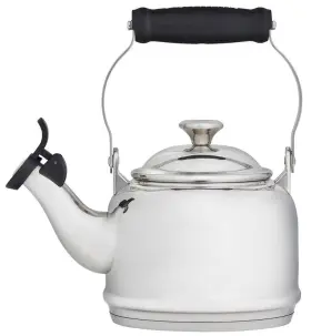 N22037 Le Creuset Whistling Tea Kettle With Metal Finishes 1.7 Qt. Stainless Steel