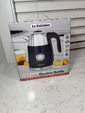 Le Cuisinier 041979210458 Electric Cordless Kettle - 1.7l 360 Base 1100 Watt Auto Shut Off