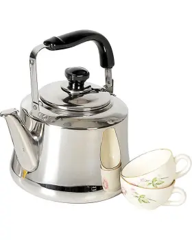 92560290 Lehmans Harmonica Hum Teakettle Shiny 304 Stainless Steel Large Spout 5 Quarts