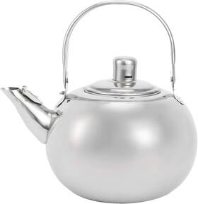 Liebewh Liebewhsywbom75dq-12 304 Stainless Steel Teapot Flat Bottom Induction Cooker Water Silver 16cm