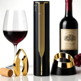 H39358d-c001850722 Linkstyle.life Vinowake Openero Electric Wine Opener By Rechargeable Gold