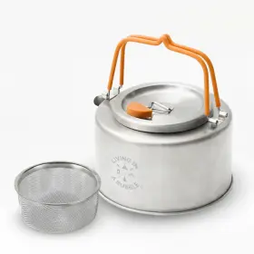 Living In A Bubble 199874293738 Premium 1l Camping Kettle With Strainer Chefgrade Stainl