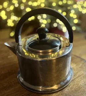 1267953 Living Quarters Stainless Steel 2 Quart Tea Kettle Korea