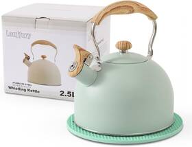 Lonffery 795261189013 Tea Kettle 2.5 Quart Whistling Pots For Stove Top Food Grade S