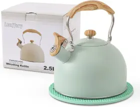 Lonffery 795261189013 Tea Kettle 2.5 Quart Whistling Pots For Stove Top Food Grade S