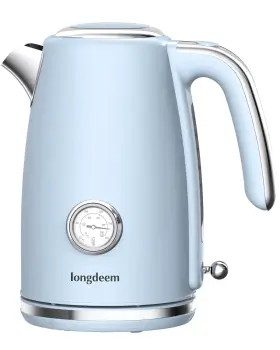 Longdeem 712679919025 Electric Kettle Quick Heating Hot Tea Water Boiler With Thermometer 1.7l Sta