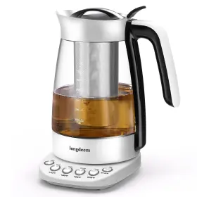 Longdeem 718430187009 Electric Glass Tea Kettle With Infuser 1.7l Fast Boiling Stainless Steel T