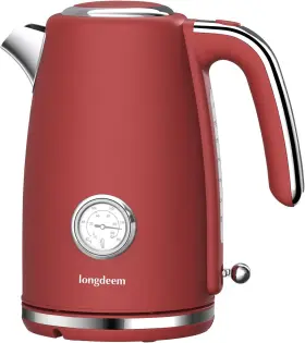 Ld-k3401h Longdeem Retro Electric Tea Kettle 1.7l Stainless Steel 1500w Red