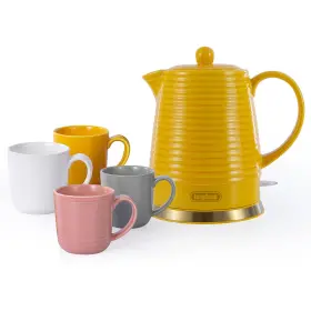 1000w Longseed 12wt Ceramic Electric Kettle Set With Infuser And Cups In 4 Colors 1.2l/1000w Bo