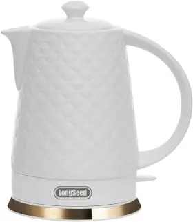 Longseed 755086202762 Ceramic Electric Kettle 1.5l/1200w Boil Water Quickly And Easily With Boil-d