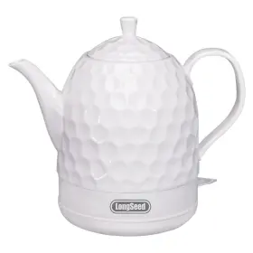1000w Longseed 760646820331 Ceramic Electric Kettle 1 Quart Automatic Shut-off White Gooseneck Teapo