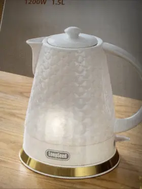 Lg-rw18ct Longseed Ceramic Electric Kettle 1.5l/1200w Boil Water Quickly And Easily With Boil-d