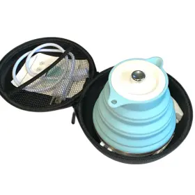 Loutytuo 313091511509 Foldable Electric Kettle 555ml Collapsible Silicone Travel Dual Voltage