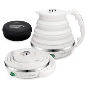 Loutytuo 703656677700 Ultrathin Upgraded Food Grade Silicone Travel Foldable Electric Kettle Boil D