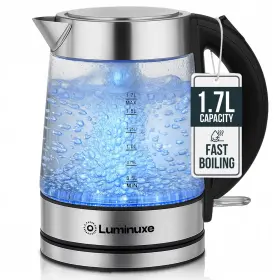 Ew-1070 Luminuxe 1.7l Glass Electric Kettle 1500w Speed-boil Water Boiler With Auto Shut-off