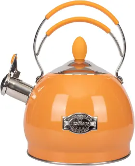 Luxgrace 445016420412 Whistling Tea Kettle Stainless Steel Teapot Teakettle For Stovetop Induction St