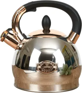 Luxgrace 445023317385 Stainless Steel Whistling Tea Kettle With Metal Capsulated Bottom For Quick Heat