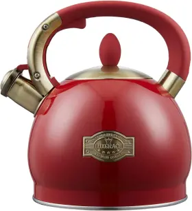 Luxgrace 705353061448 Tea Kettle -2.8 Quart Kettles Stovetop Whistling Teapot Stainless Steel