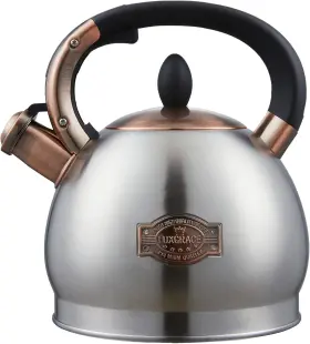 Luxgrace 705353531880 Stovetop Whistling Tea Kettle 2.8 Quart Stainless Steel Teapot For Stove Top