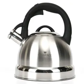 Luxgrace 739439254943 Creative Home 3.0 Quart Stainless Steel Whistling Tea Kettle Teapot With Ergono